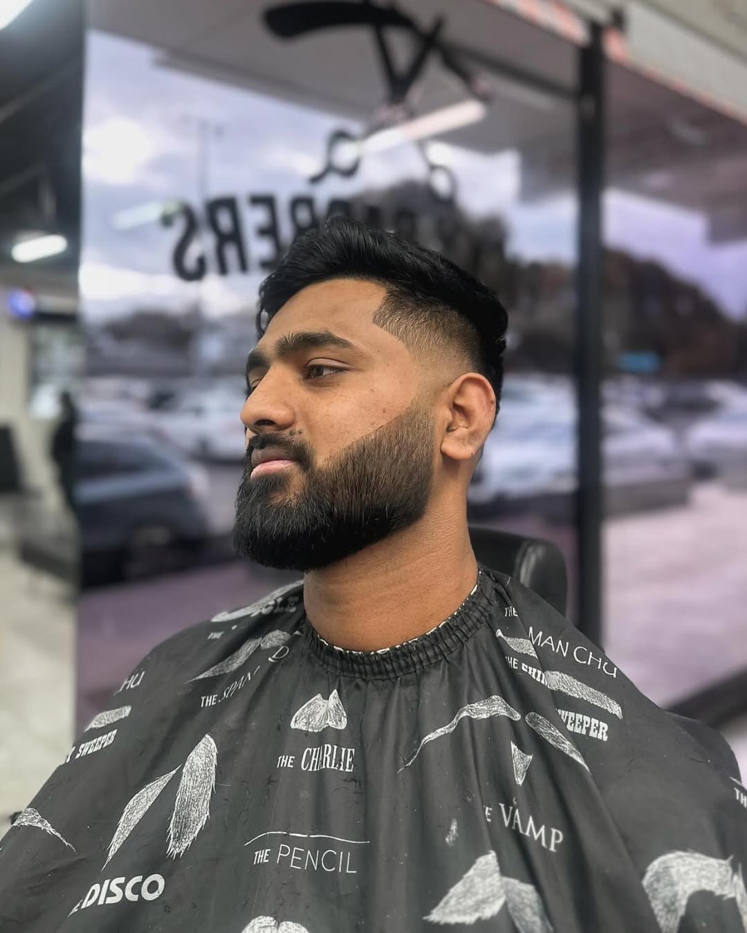 Skin fade and beard at Picky Barbers